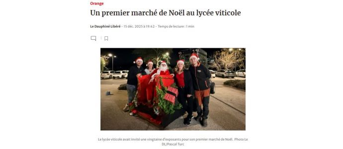 Vaucluse Matin : Un premier marché de Noêl au Château Mongin